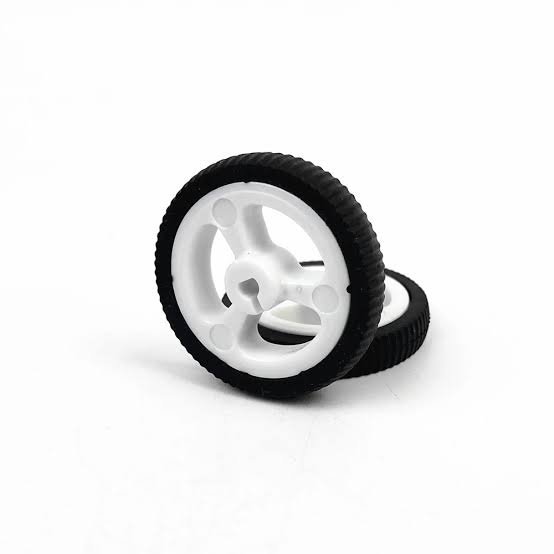 Rubber Wheel and Tire 34mm for N20 Motor D Shaft 34mm*7mm D-hole - عجل مطاطي لمحركات N20 قياس 34 مم