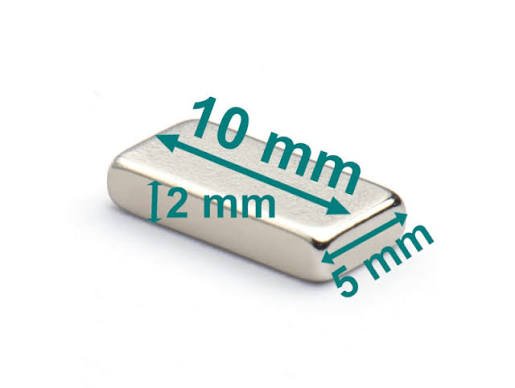 Block magnet 10 x 5 x 2 mm - مغناطيس مستطيل 10×5×2 مم