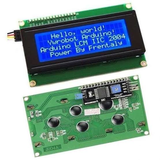 LCD Screen Display 20x4 With I2C, blue - شاشة إل سي دي 20×4 مع مسبق I2C