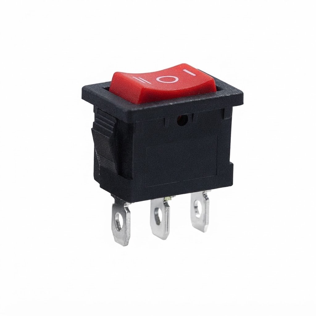 Medium 3 way Boat switch 3P Red Cover KCD1 - مفتاح قارب 3 أطراف