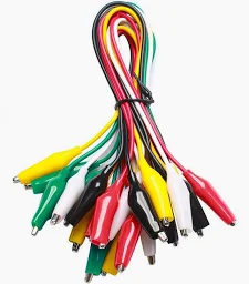 Crocodile Alligator Test Leads -10 Pack -50cm - أسلاك تمساح للاختبار Crocodile Clips
