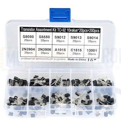 200PCS - TRANSISTOR KIT Common Triode (PLASTIC BOX NO.2) - مجموعة ترانزستورات متنوعة