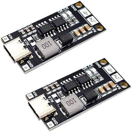 Type C BMS 2S 2A 18650 21700 LIPO 3.7V Lithium Battery Charger Board Step-Up To 8.4V - دائرة حماية وشحن بطاريات ليثيوم BMS 2S