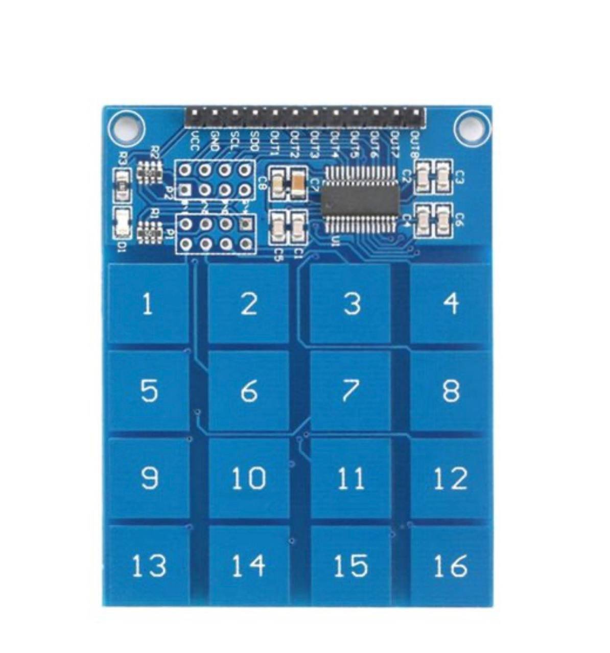 TTP229 16-Channel Digital Capacitive Touch Module - حساس لمس سِعوي 16 قناة TTP229