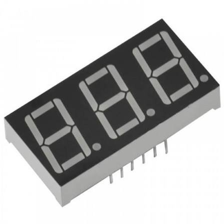 0.36" 3-Digit 7-Segment CA Common Anode - شاشة سباعية الأجزاء 7-Segment 3 خانات