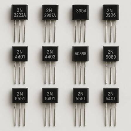 ترانزستور إلكتروني BJT (بالقطعة) – أنواع متعددة NPN و PNP BJT Transistor (Single Piece) - Multiple Common Types