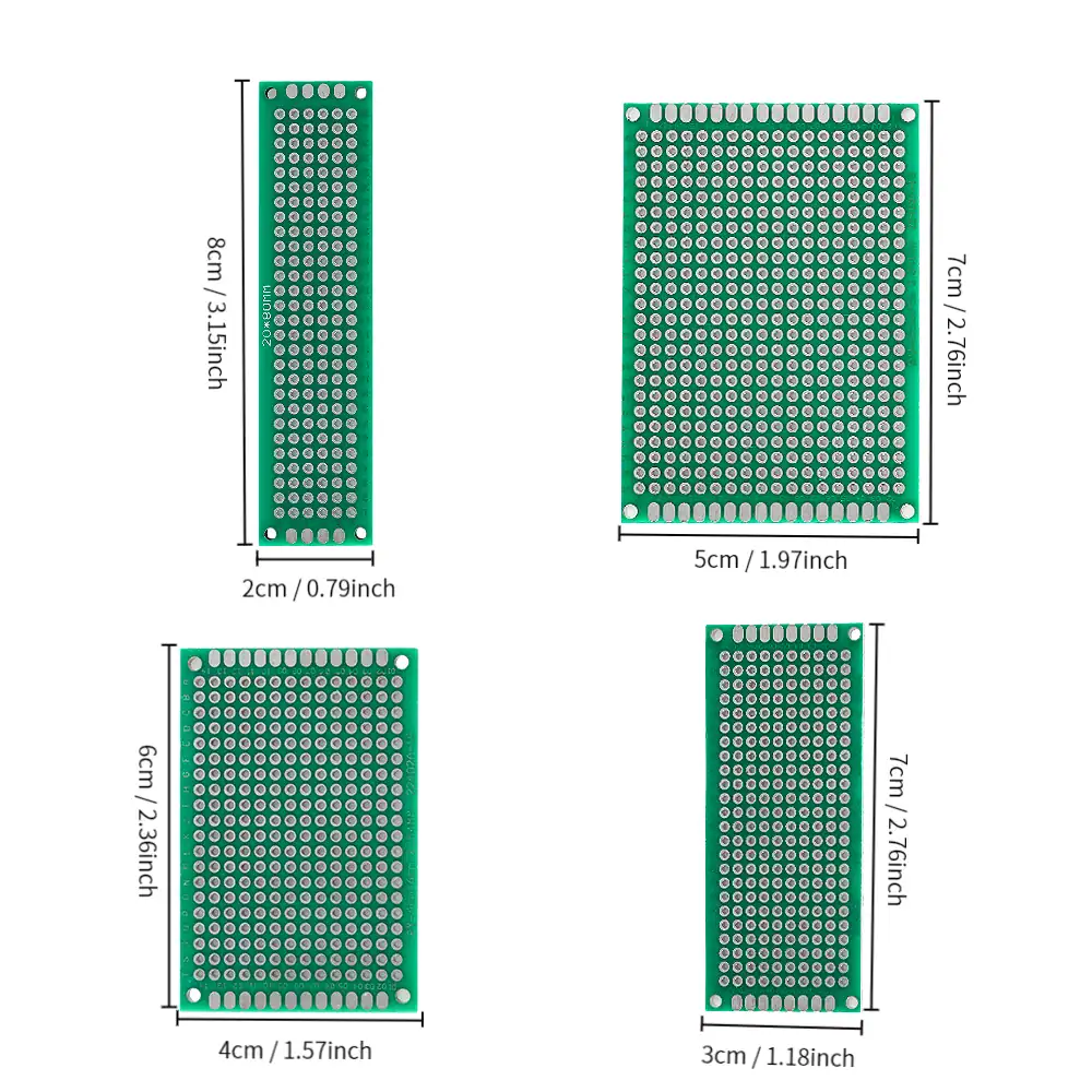 لوحات دوائر مطبوعة PCB بروتوتايب - اختر المقاس والنوع