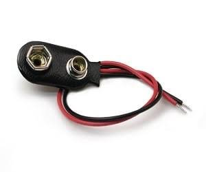 9V Battery Connector lead wires 9V Battery Connector length: 10cm - وصلة بطارية 9 فولت بأسلاك
