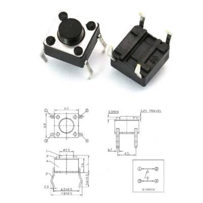 Push Button Switch 6*6*5mm - مفتاح ضغط زر صغير 6×6 مم