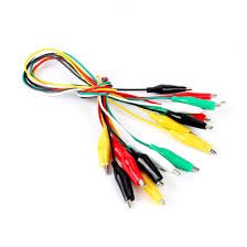 Crocodile Alligator Test Leads -10 Pack -50cm - أسلاك تمساح للاختبار Crocodile Clips