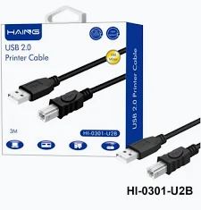 HAING HI-0301-U2B USB 2.0 Printer Cable 3M - كابل طابعة USB طول 3 متر